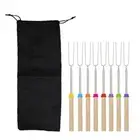 Telescoping Smores Skewers Hot-Dog-Roasting Sticks Heavy Duty Camping Accessory