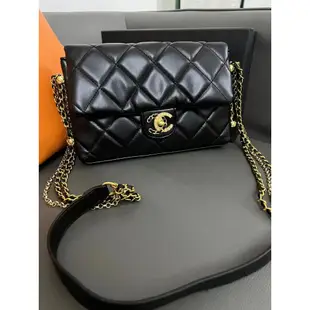 現貨實拍Chanel 小香中古超級vip 贈品包 ️限量鸳鸯扣cf手袋 绝美腋下包