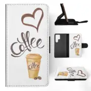 FLIP CASE FOR SAMSUNG GALAXY|COFFEE LATTE CUP 3
