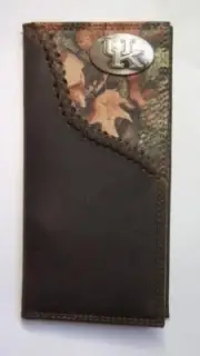 ZEP-PRO Kentucky Wildcats Fence Row Camo Leather Roper Wallet BURLAP Gift Bag