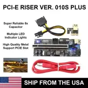 GPU Riser Extender Adapter Card 8x Capacitor Shielded PCI-E 1x to 16x Ver 010S +