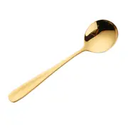 2Pc Stainless Steel Dessert Spoon Round Scoop For Ice Cream Rice Salad Dinnerware