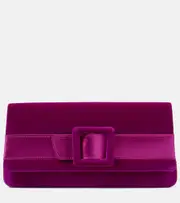 [Manolo Blahnik] Manolo Blahnik Maygot velvet clutch One Size purple