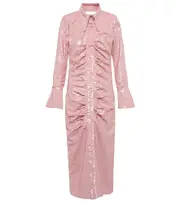 [Ganni] Ganni Sequined shirt dress AU 6 pink