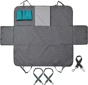 Back Seat Extender for Dogs – Waterproof Dog Hammock with Hard Bottom | Anti-Scratch Backseat Protector with Mesh Window & Storage | Heavy-Duty Car Travel Bed for Safe Pet Road Trips in SUV or Car