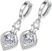 [Yardenfun] 1 Pair Hibiscus Crystal Earrings for Women Dangle Drop Earring Set Fashion Lady Accessories