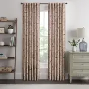 Oxford Damask Light Filtering Window Curtains, 100% Cotton Lined Back Tab Rod...