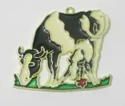 GOLD GRAZING COW AND CALF SUNCATCHER (ANIMAL SUNCATCHERS)