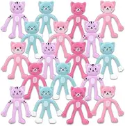 ArtCreativity Mini Bendable Cat Assortment, Set of 48 Flexible Figures in Assorted Colors, Birthday Party Favors for Boys & Girls, Stress Relief Fidget Toys, Goody Bag Fillers for Kids
