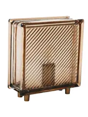 Blake 1 Light Table Lamp in Bronze with Sepia Glass