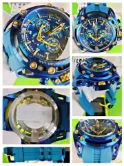 Invicta S1 Rally Tachymeter Chrono Quartz Men Watch 38159 Blue Case/Strap WR100M