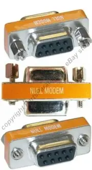 DB9pin Female~F Null Modem Nul/Cross Serial RS232 cable gender changer Adapter