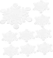 Homoyoyo Cute Snowflake Shaped Patch Sticker for DIY Clothing Safe Material for Party Christmas Decorations 10pcs