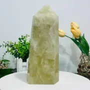 3789g Natural Smoky Citrine Quartz Obelisk Crystal Wand Point Healing Reiki Gift