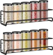Wall Mounted Spice Rack, Hanging Spice Organizers, Kitchen Condiments Storage fo