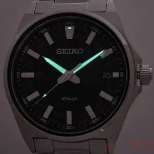 SEIKO 精工 SUR503P1手錶 都會時尚 日期 綠面 鋼帶 男錶