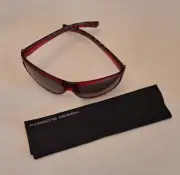Porsche Design P8538-C Authentic Italy Sport Sunglasses Maroon Red 100% UVA/UVB