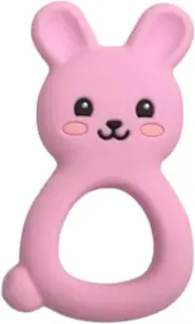 Jellies Bunny Teether, Pink, Silicone, Baby, Teething Toys for Baby,