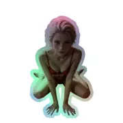 Adoptable Anime Girl Sticker Elsa, Waifu Slaps Life Size Anime Sticker