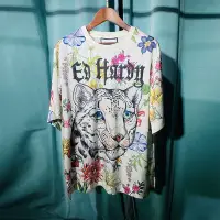 在飛比找Yahoo!奇摩拍賣優惠-亞軒潮店 潮款現出Ed Hardy 2021新款白虎滿花絲質