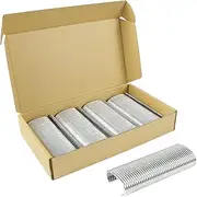 KIMSING - AC50 11 Gauge Zinc-Aluminum Alloy Hog Ring Staples, 320 Pcs/Box, 1 1/2" (38.7mm) Crown, C Type Staples for Gabion, Wire Cages, Fencing