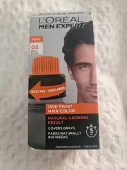 L'Oreal Men Expert One-Twist Hair Color Permanent Dye Real Black 02 SEALED /NEW