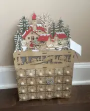Beautiful NEW Martha Stewart Christmas DIY Advent Calendar House Led Free Ship