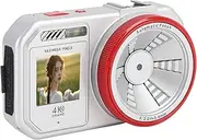 Digital Camera, 4K 64MP Dual Screens Camera,18x Digital Zoom Autofocus Selfie with 2.8 Inch and 1.54 Inch Screen, 1000mAh Battery, Portable Compact for School Travel (Silver)