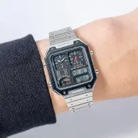 在飛比找PChome24h購物優惠-【CITIZEN】 星辰 Chronograph 復古方形 