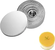 Cookie Cutters Stainless Steel Set ‌11 Pcs, Circle Crumpet Rings Graduated Sizes for Baking, Durable Donut and Scone Cutters