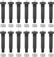 uxcell 14 Pcs Trailer Axle Spring Shackle Bolts with Lock Nut Replacement 9/16" x 3 Trailer Shackle Kit Black