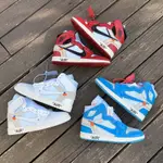 OFF-WHITE 全新灰白色 X AIR JORDAN 1 復古高 OG 芝加哥白紅 AJ1