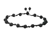 Lava Stone Anklet (Hand Knotted) - 6mm Bead Anklet