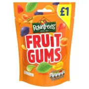 Rowntree's Fruit Gums Pack of 10 Chewy Fruity Sweets with No Artificial Colors