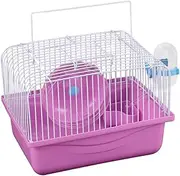 Happyyami 1pc Pet Cage Guinea Pig Cage Accessories Hamster Package Cages Guinea Pig Carrier for Two Guinea Pig Accessories Small Animal Toys Gerbil Carrier Rat Travel Cage Pet Travel Pink