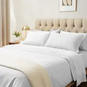 1200TC Sheraton Luxury Quilt Cover Set White (Queen, King)