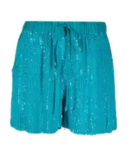 sequin-embellished mini shorts M Blue