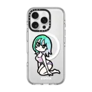iPhone 16 Pro Clear Case MagSafe Compatible Sitting girl