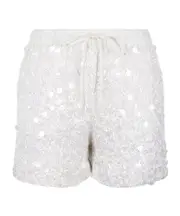 Galassia sequin-embellished shorts S White
