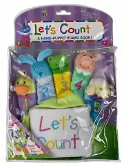 Let's Count Hand Puppet Board Book Scholastic Cute Baby Nursery Rhymes 2006 NEW
