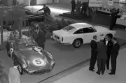 Aston Martin DB3S sports racer and DB4 coupe Motor Show 1959 Car Old Photo