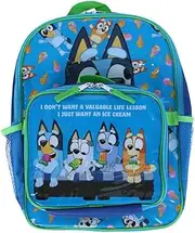 [U.P.D., INC] Kids Bluey Ice Cream Backpack and Lunchbox Set, Blue
