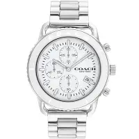 在飛比找Yahoo!奇摩拍賣優惠-COACH   陶瓷錶圈計時手錶 男錶-44mm-CO146