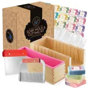 CraftZee Soap Making Kit Supplies with Soap Molds, Cutters, Labels & Bags