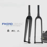 Carbon Fiber Gravel Bicycle Front Fork Matte 700C*45C Thru Axle 12*100mm
