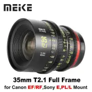 Meike FF Prime 35mm T2.1 Full Frame Portrait Cinema Lens for EF/RF/E/PL/L Mount