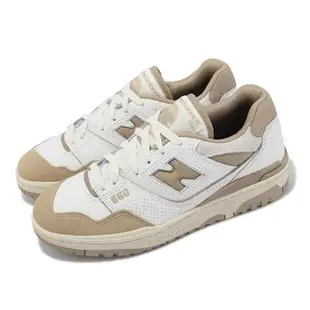 New Balance 休閒鞋 550 白 奶茶 男鞋 麂皮 皮革 復古 低筒 NB 紐巴倫 BB550NEC-D