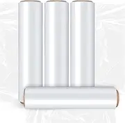 Industrial Stretch Film Wrap – 18" x 1000 FT x 80 Gauge, 4 Rolls Heavy Duty Pallet Wrap | Clear Plastic Moving Wrap for Packing, Shipping, Furniture & Luggage – Durable Self-Adhering Shrink Wrap Roll
