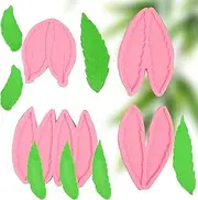 IKOJING 4 Pcs Fern Leaf Cake Decoration Fondant Molds, Multi-Size Leaf Silicone Molds for Baking Cookies, Candies, Chocolate, Dough, Gum, Flower Paste, DIY Resin Clay Plaster Pendant Crafts Reusable