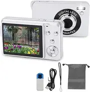Digital Camera, Portable Easy to Operate 4K 56MP Digital Camera 2.8in Vlogging Camera for Photography for Boys Girls (Silver)